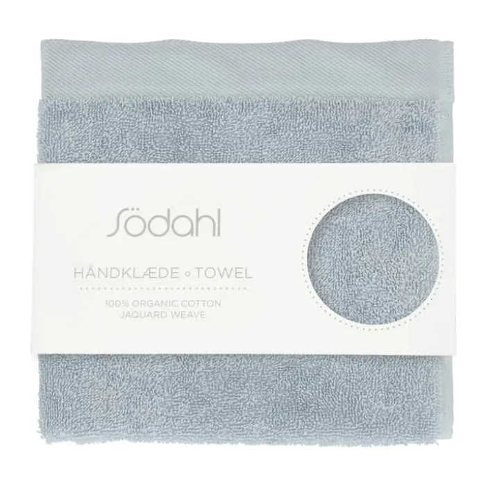 Södahl Organic Comfort Håndklæde B 40 x L 60 cm - Økologisk bomuldsfrotté - Linen blue
