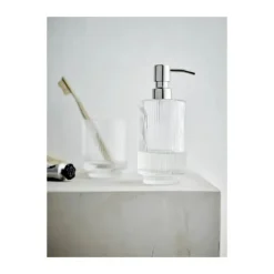 Södahl Sæbedispenser 400 ml - Glas/rustfrit stål - Klar