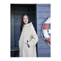 Södahl Vinterbadekåbe - L/XL B 82 x L 120 cm - Polyester - Beige