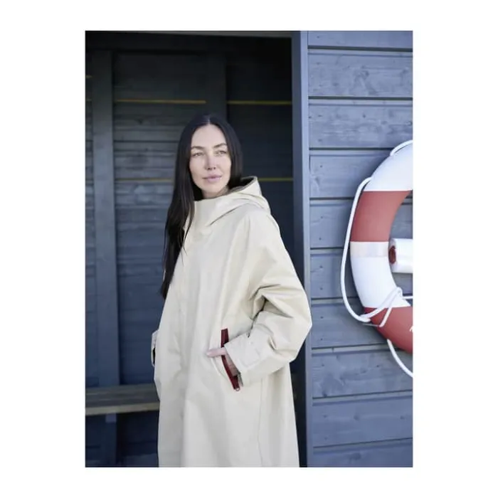 Södahl Vinterbadekåbe - L/XL B 82 x L 120 cm - Polyester - Beige