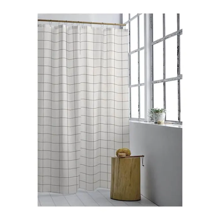Södahl Vista Badeforhæng B 180 x L 200 cm - Polyester - Offwhite