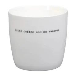 Sögne Krus - Drink Coffee 30 cl - Porcelæn - Hvid