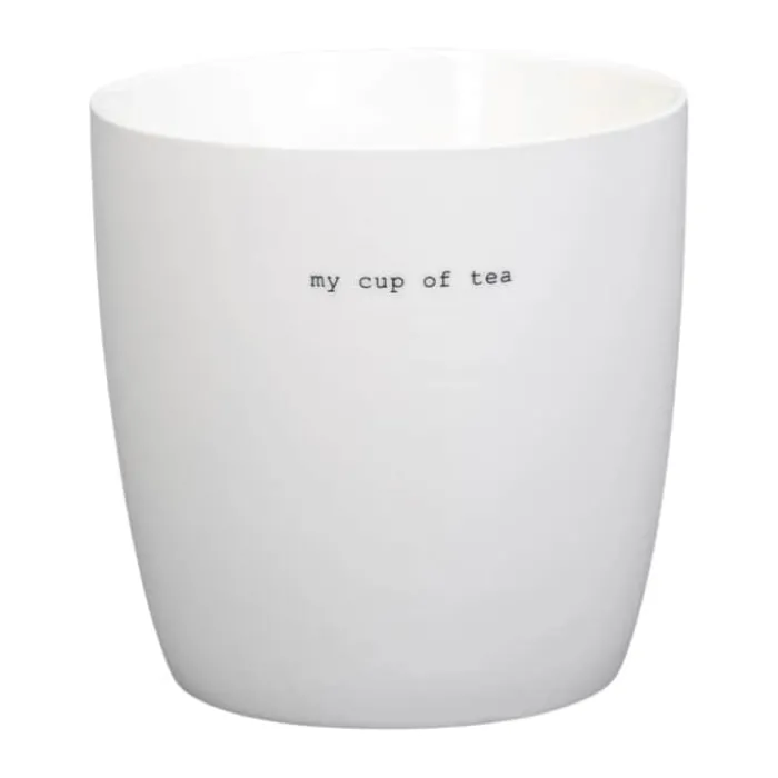 Sögne Krus - My Cup Of Tea 45 cl - Porcelæn - Hvid