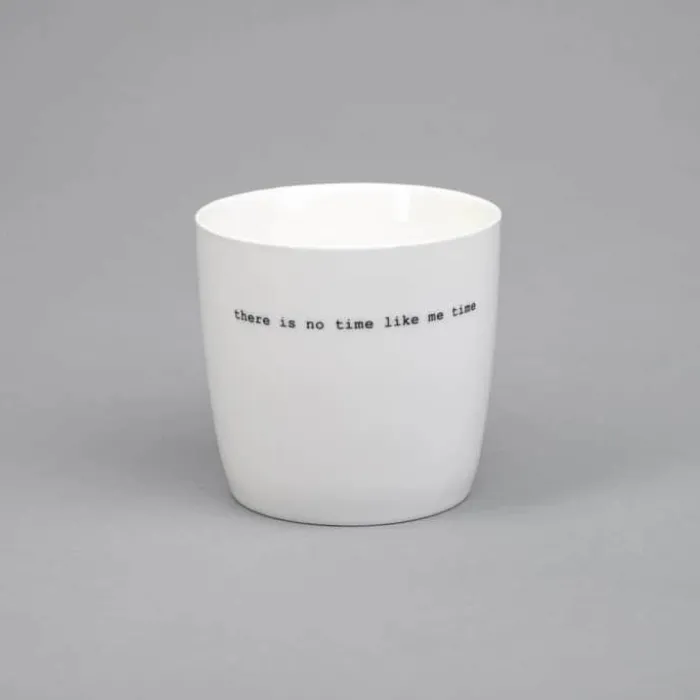 Sögne Krus - No Time 30 cl - Porcelæn - Hvid