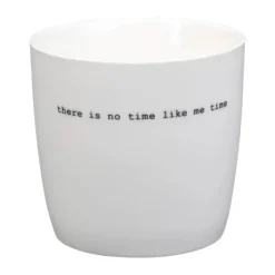 Sögne Krus - No Time 30 cl - Porcelæn - Hvid