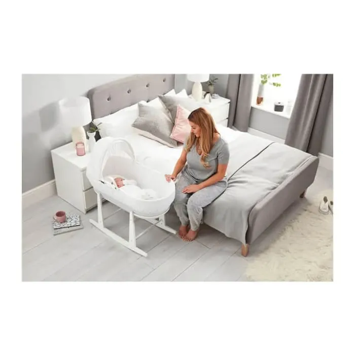 Shnuggle Moses Classic Waffle Lift H 28 x B 40 x L 93 cm - Bomuld/polyester - Grå