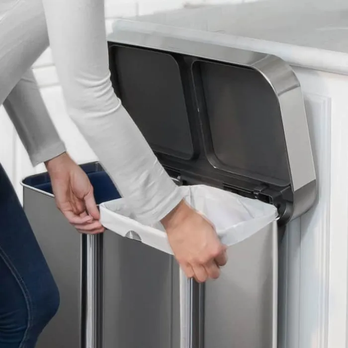 Simplehuman Affaldsposer kode H - 60 stk. 30-35 liter - Plastik - Hvid