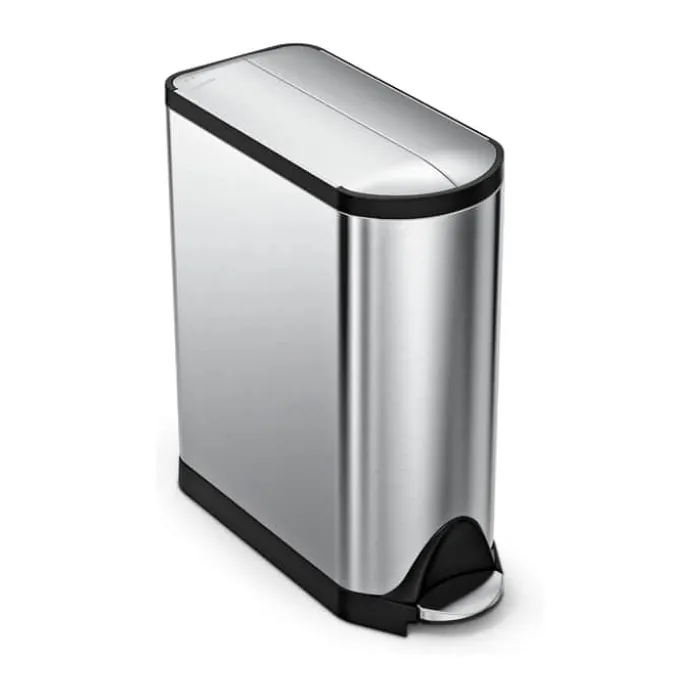 Simplehuman Butterfly Pedalspand 45 liter - Rustfrit stål - Børstet stål