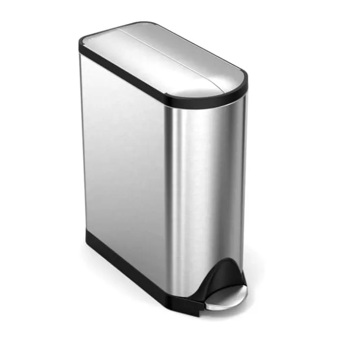 Simplehuman Butterfly Pedalspand 40 liter - Rustfrit stål - Børstet stål