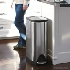 Simplehuman Butterfly Pedalspand 18 liter - Rustfrit stål - Børstet stål