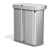 Simplehuman Dual Affaldspand 58 liter - 2 rum - Børstet stål