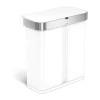 Simplehuman Dual Affaldspand 58 liter - 2 rum - Hvid