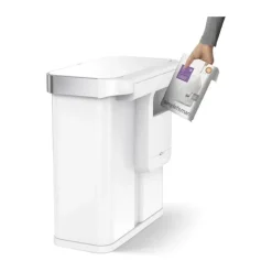 Simplehuman Dual Affaldspand 58 liter - 2 rum - Hvid