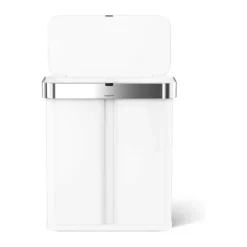 Simplehuman Dual Affaldspand 58 liter - 2 rum - Hvid