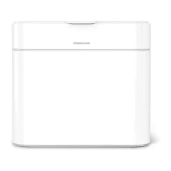Simplehuman Kompostspand 4 liter - Rustfrit stål - Hvid