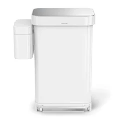 Simplehuman Kompostspand 4 liter - Rustfrit stål - Hvid