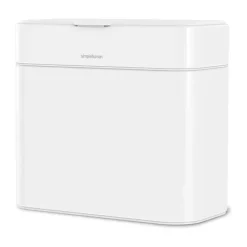 Simplehuman Kompostspand 4 liter - Rustfrit stål - Hvid