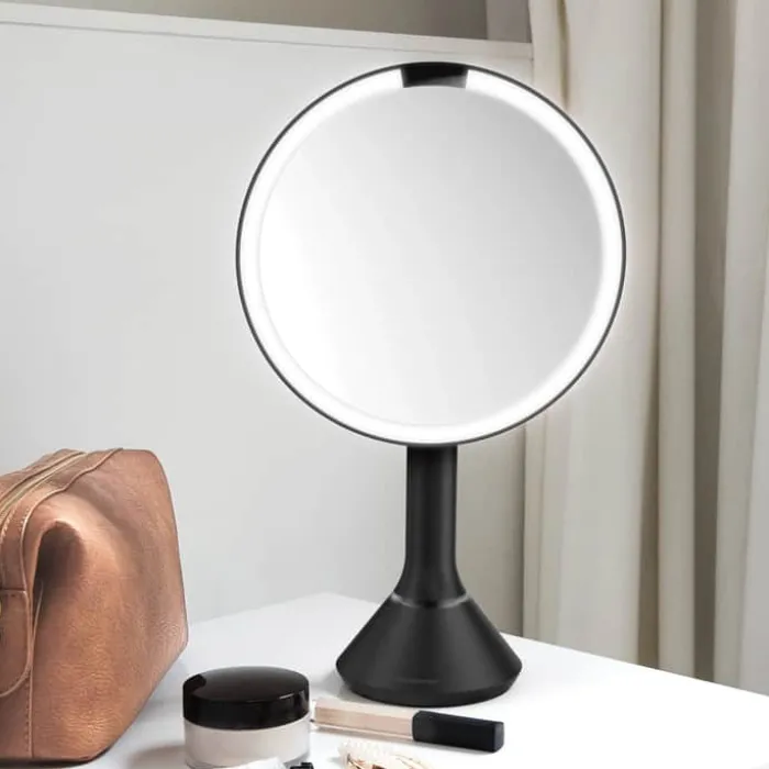 Simplehuman Makeupspejl 5 x forstørrelse - Inkl. tru-lux-lyssystem - Mat sort
