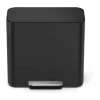 Simplehuman Mini Pedalspand 15 liter - Rustfrit stål - Sort