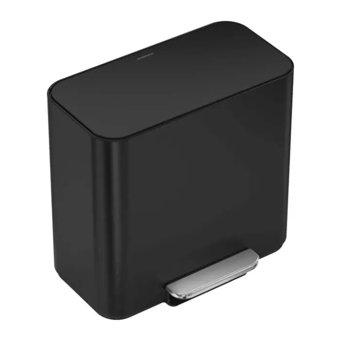 Simplehuman Mini Pedalspand 15 liter - Rustfrit stål - Sort