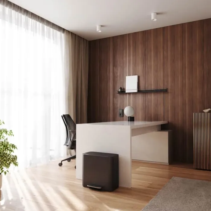 Simplehuman Mini Pedalspand 15 liter - Rustfrit stål - Sort