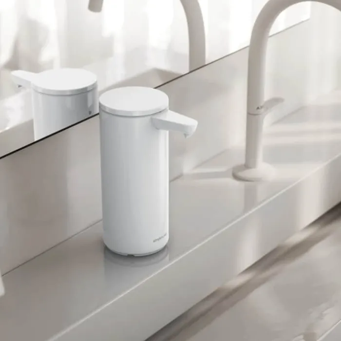 Simplehuman Sæbedispenser m. Sensor H 16,3 cm - Rustfrit stål - Hvid