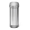 Simplehuman Slim Pedalspand 45 liter - Rustfrit stål - Børstet stål