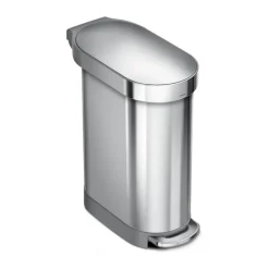 Simplehuman Slim Pedalspand 45 liter - Rustfrit stål - Børstet stål