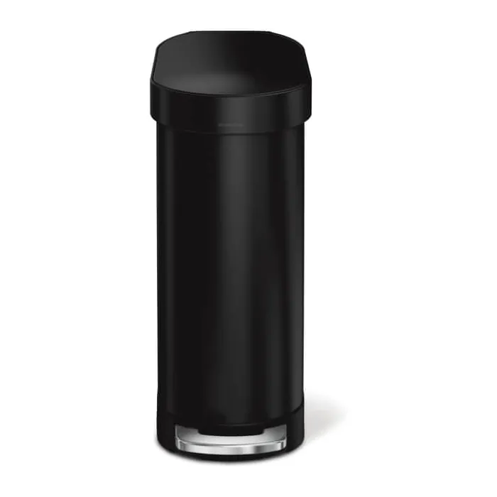 Simplehuman Slim Pedalspand 45 liter - Rustfrit stål - Sort