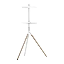 SINOX Tripod gulvstand Passer til TV fra 45"- 65" - Lyst træ/hvid