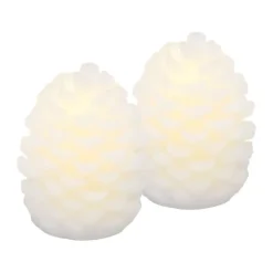 Sirius Clara LED Kogle - 2 stk. H 7,5 cm - Voks - Hvid
