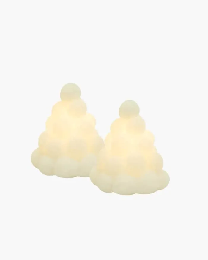 Sirius Evy LED Snebold - 2 stk. H 10 cm - Voks - Hvid