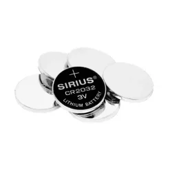 Sirius Knapcellebatterier CR2032 - 6 stk. Sort