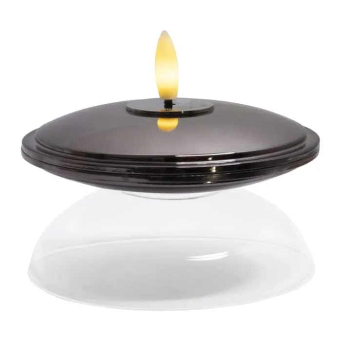 Sirius Lia LED Lampe Ø 10 x H 5 cm - Glas - Nikkel/klar