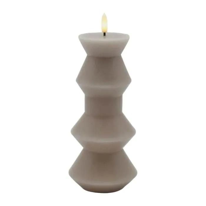 Sirius Nordisk Skulptur LED-Lys H 20,3 cm - Voks - Grå