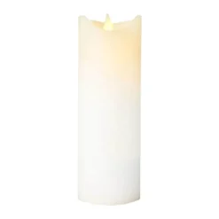 Sirius Sara LED Bloklys Ø 5 x H 15 cm - Voks - Hvid