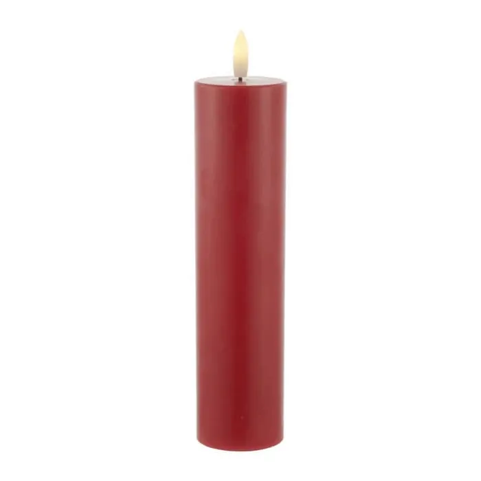 Sirius Sille Exclusive Bloklys H 20 cm - Stearin - Rød