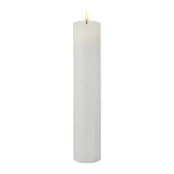 Sirius Sille Genopladelig LED Bloklys Ø 5 x H 25 cm - Hvid