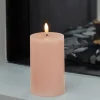 Sirius Sille LED Bloklys H 12 cm - Voks - Dusty peach