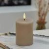 Sirius Sille LED Bloklys H 10 cm - Voks - Caramel