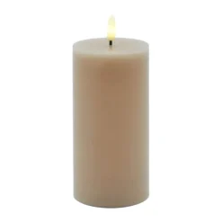 Sirius Sille LED Bloklys H 15 cm - Voks - Caramel