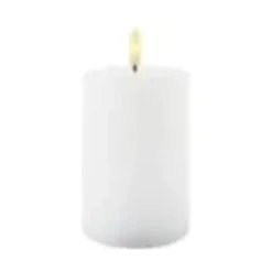 Sirius Sille LED Bloklys Ø 7,5 x H 12,5 cm - Voks - Hvid
