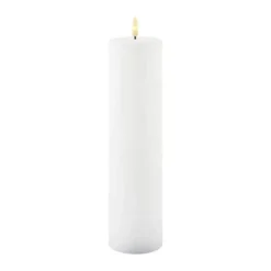 Sirius Sille LED Bloklys Ø 7,5 x H 30 cm - Voks - Hvid