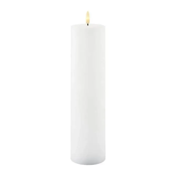 Sirius Sille LED Bloklys Ø 7,5 x H 30 cm - Voks - Hvid