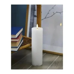 Sirius Sille LED Bloklys Ø 7,5 x H 25 cm - Voks - Hvid