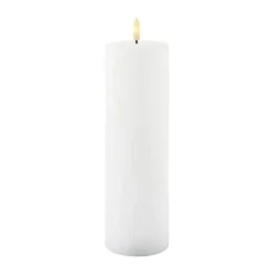 Sirius Sille LED Bloklys Ø 7,5 x H 25 cm - Voks - Hvid