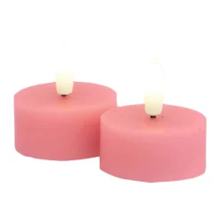 Sirius Sille LED Fyrfadslys - 2 stk. H 2,2 cm - Voks - Pink