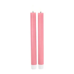 Sirius Sille LED Kronelys - 2 stk H 25 cm - Voks - Pink