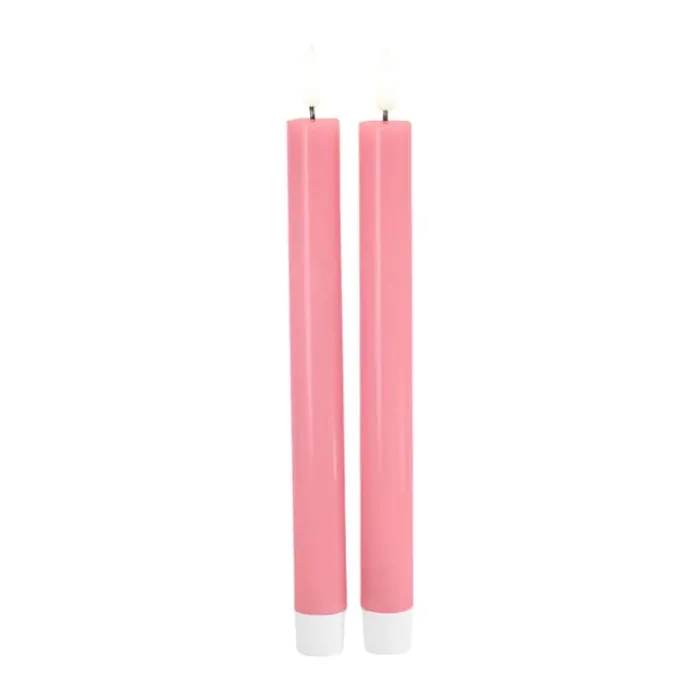 Sirius Sille LED Kronelys - 2 stk H 25 cm - Voks - Pink