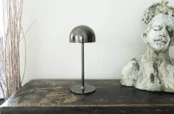 Sirius Tim Genopladelig Bordlampe Ø 11,5 x H 30 cm - Metal - Nikkel